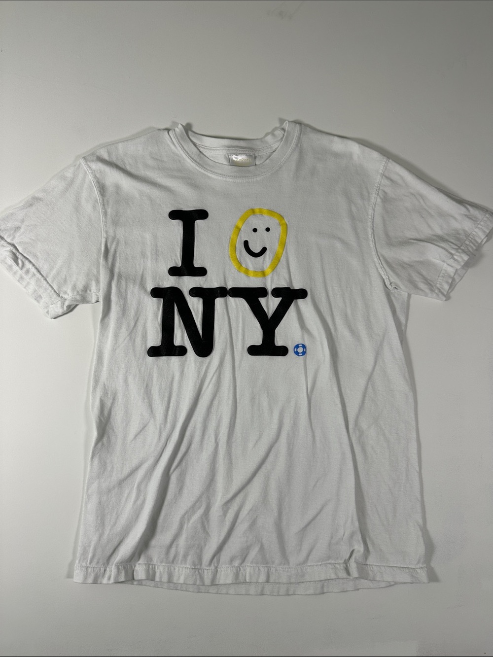 Happiness Project I :) New York White Short Sleeve Tee